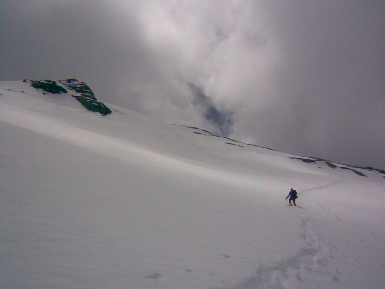Descente sur le glacier