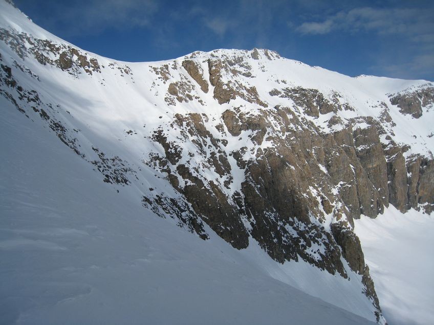 Descente en face nord de la Pointe du Fort