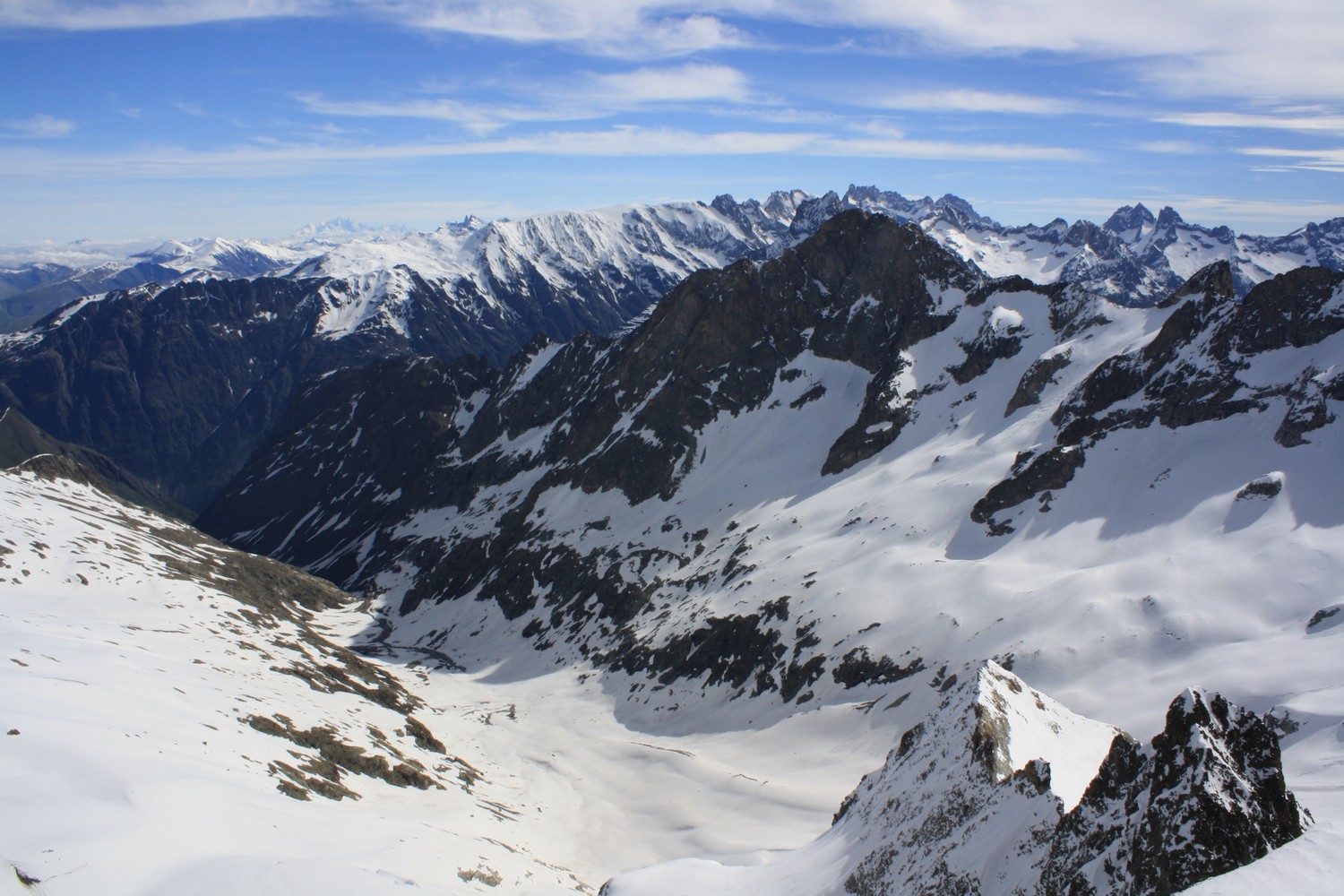 Le haut Vallon de Lanchâtra vu de la Pointe Swan