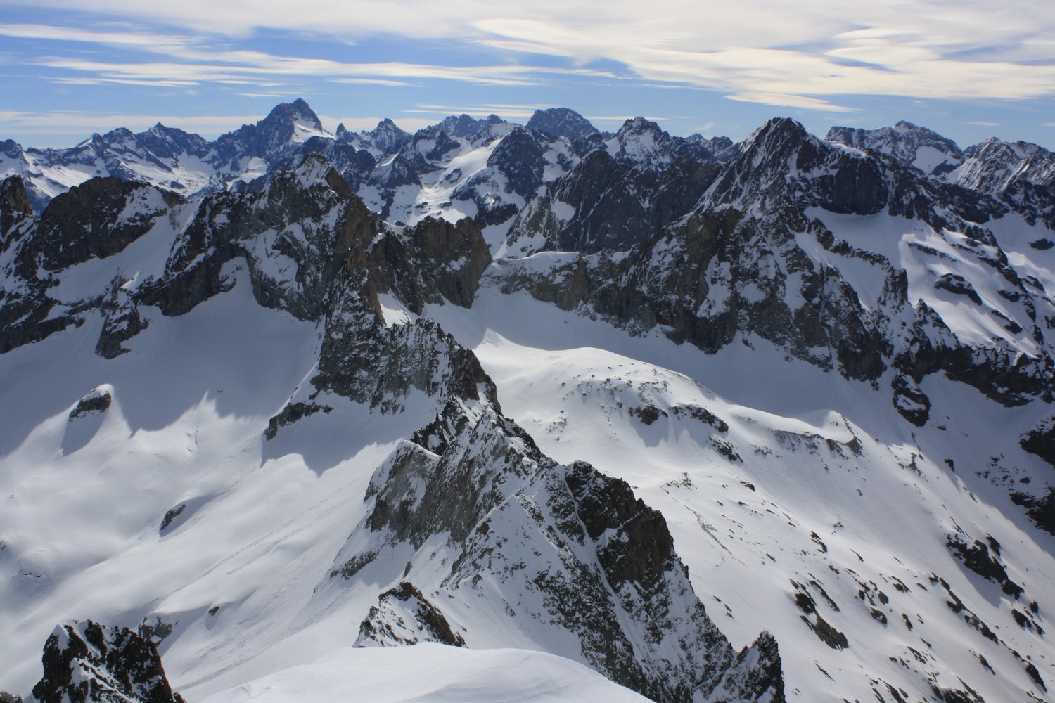 De la Pointe Swan, vers l'E (Cols des Berches et de la Haute Pisse au premier plan)