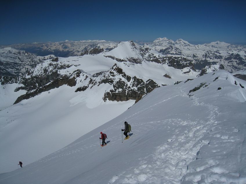 Au sommet de la Grande Ciamarella (3676 m), l'Albaron