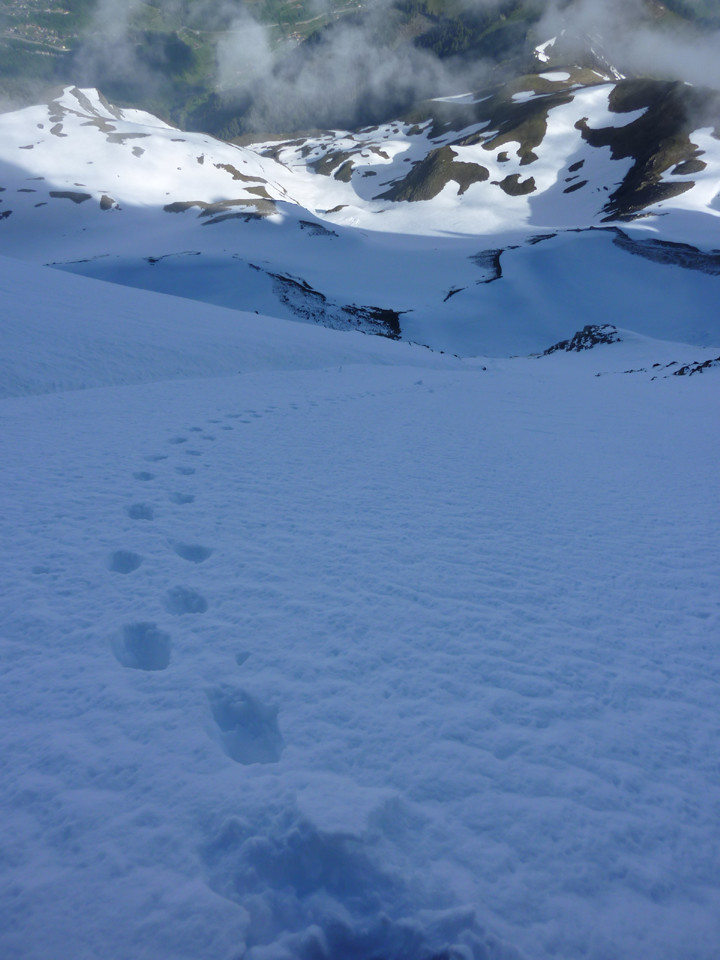 Bas du couloir, 1er bou après la traversée. Ca commence à croûter.