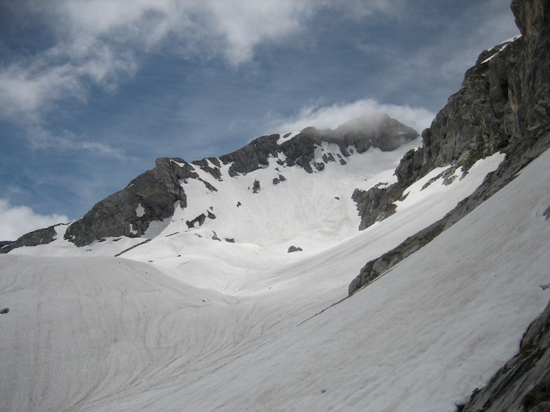 La combe empruntée en hiver en podefoc