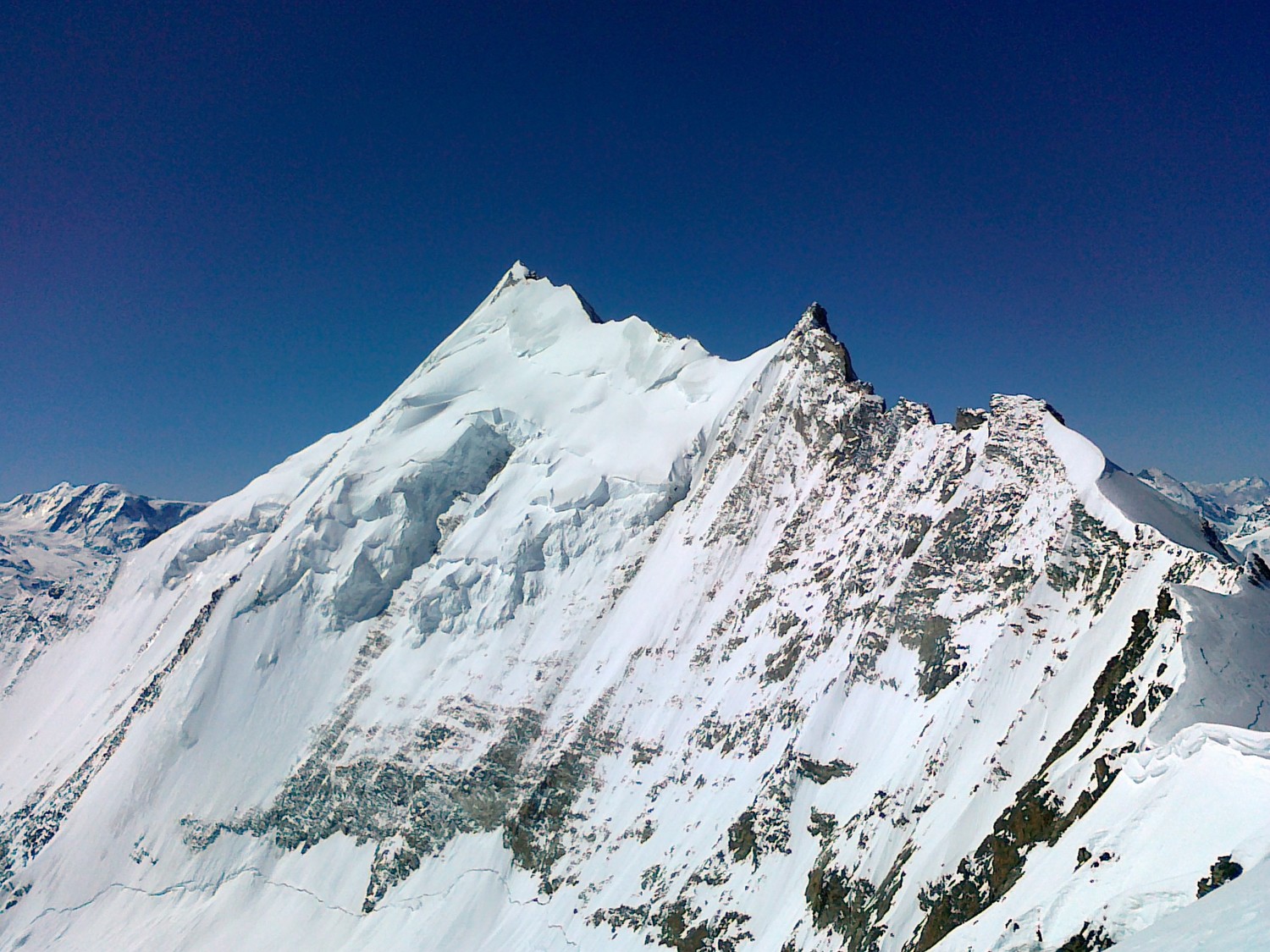 Weisshorn depuis le sommet du Bishorn