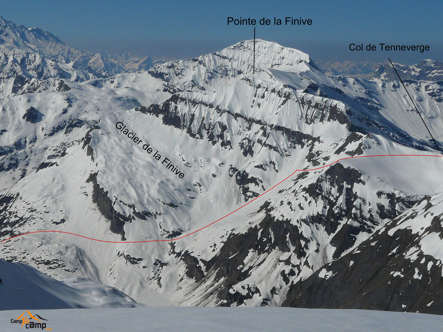 Le col de Tenneverge depuis Emosson