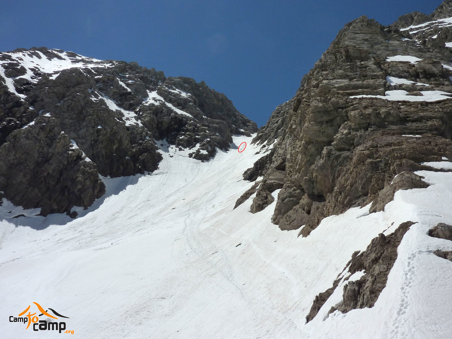 Brêche et couloir de Tuquerouye - versant nord