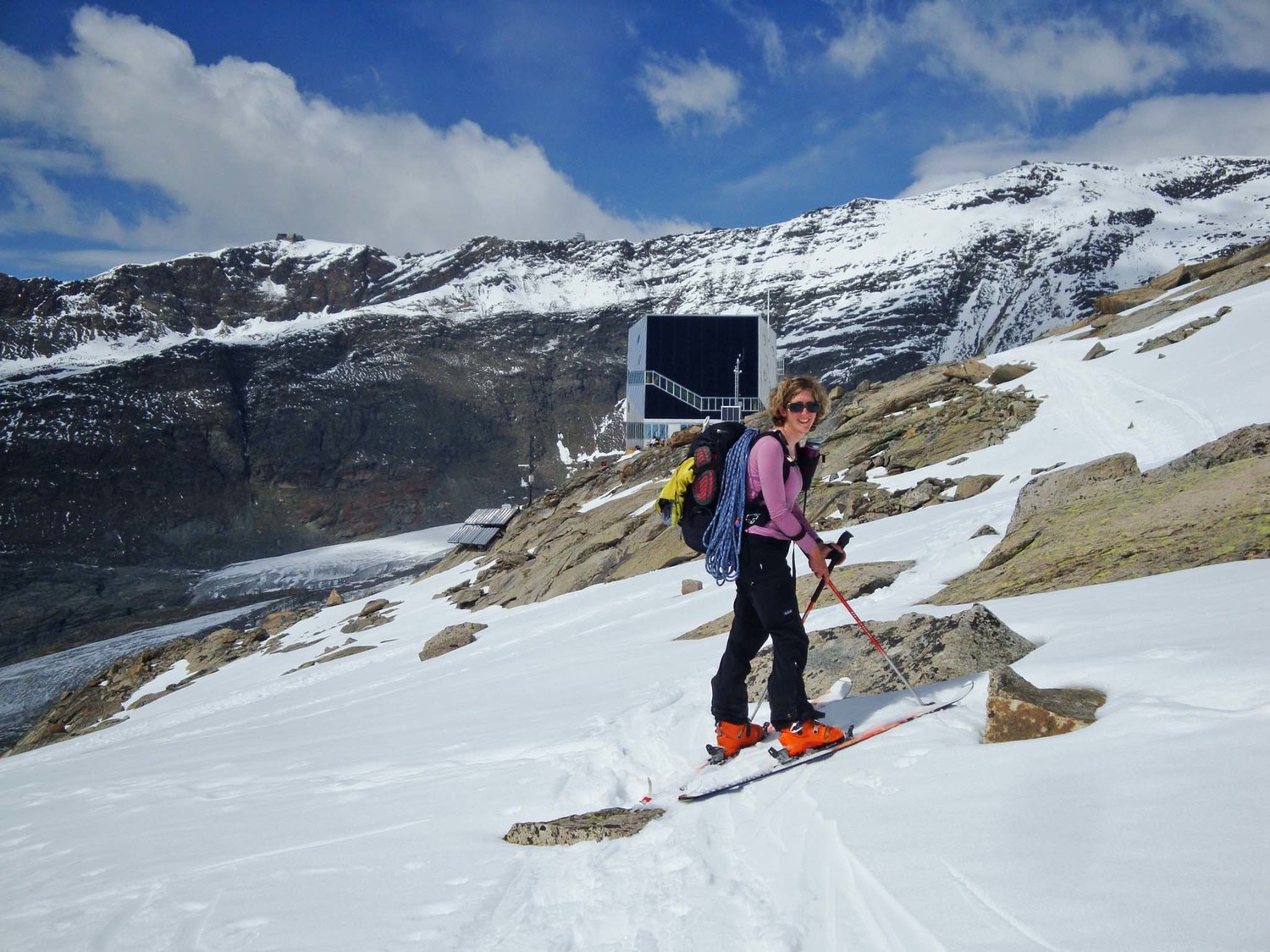Arrivée à la cabane Mte-Rosa