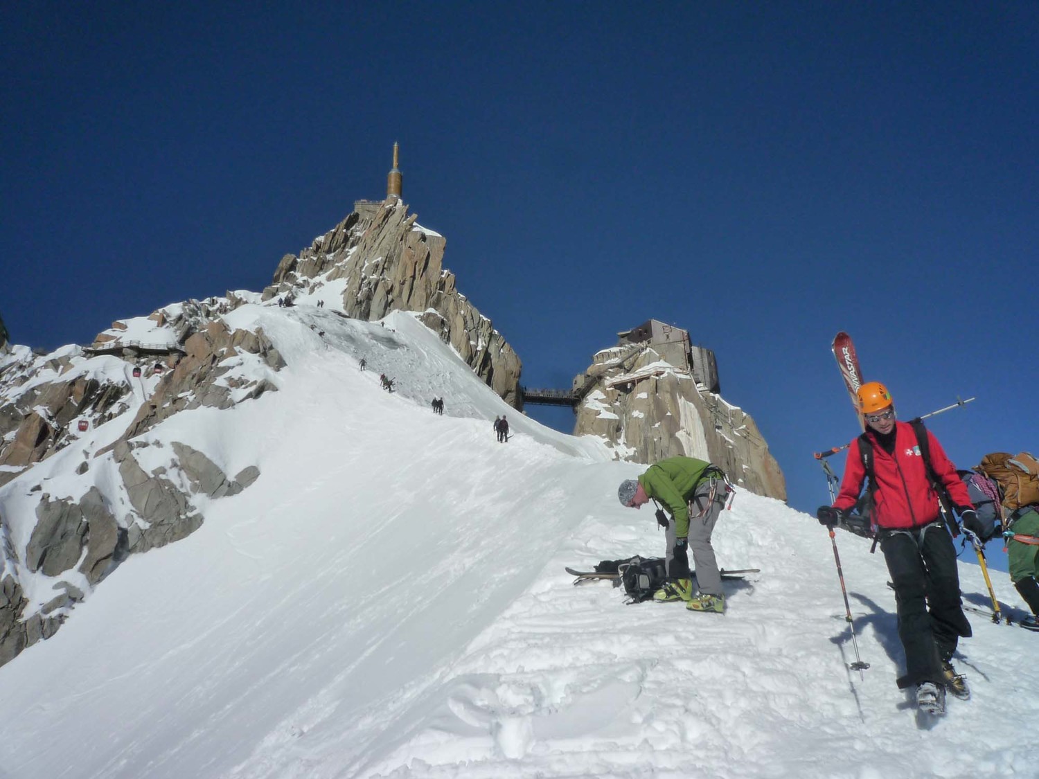 descente de l'aiguille du Midi