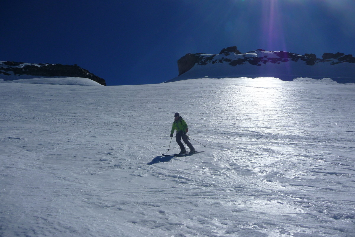 Descente en neige dur-dur