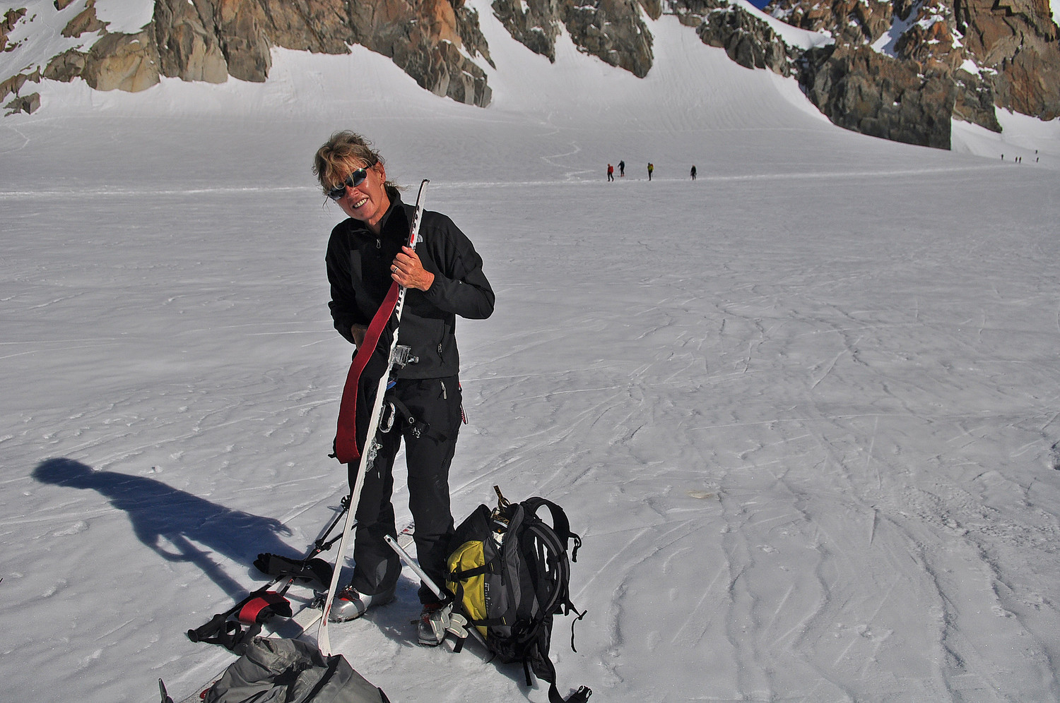 Nicole au Col du Midi