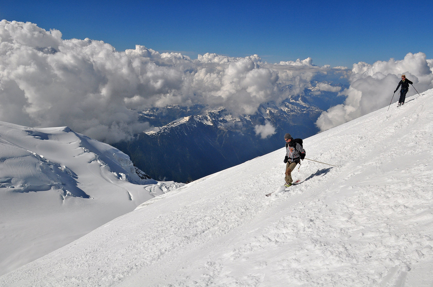 Descente dans la face N