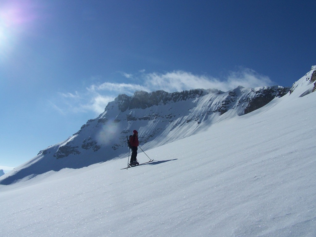 Jérôme sur le glacier de la Réchasse.