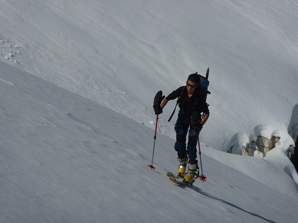 Salendo al Fletschhorn.sul Gruebugletscher.