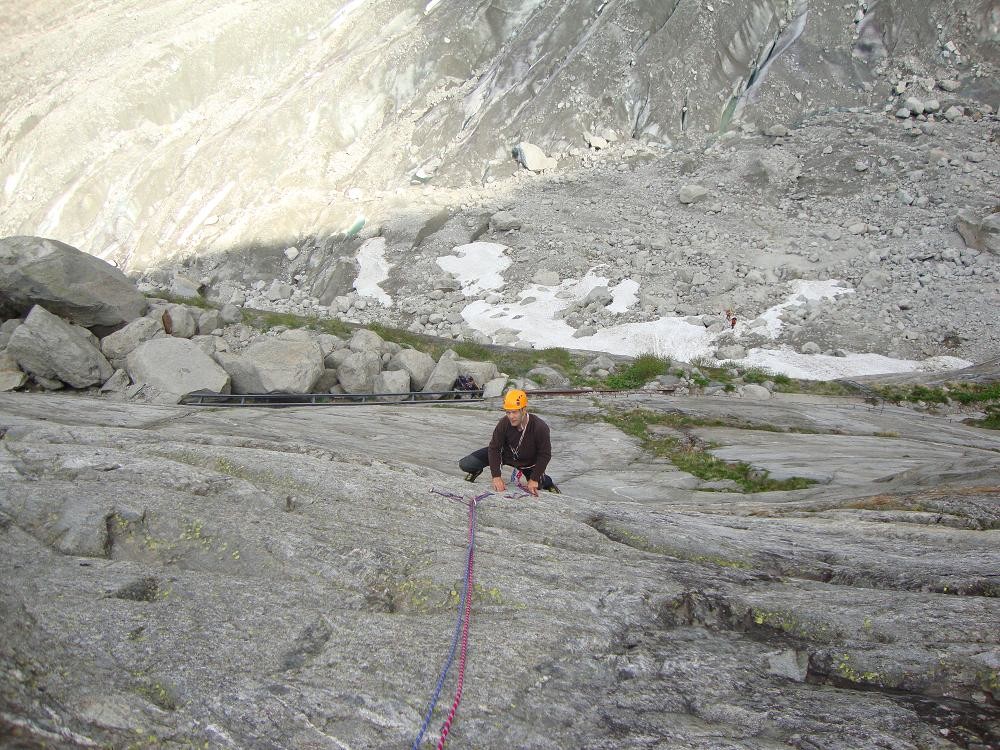 Mathieu ans les dalles du Montenvers