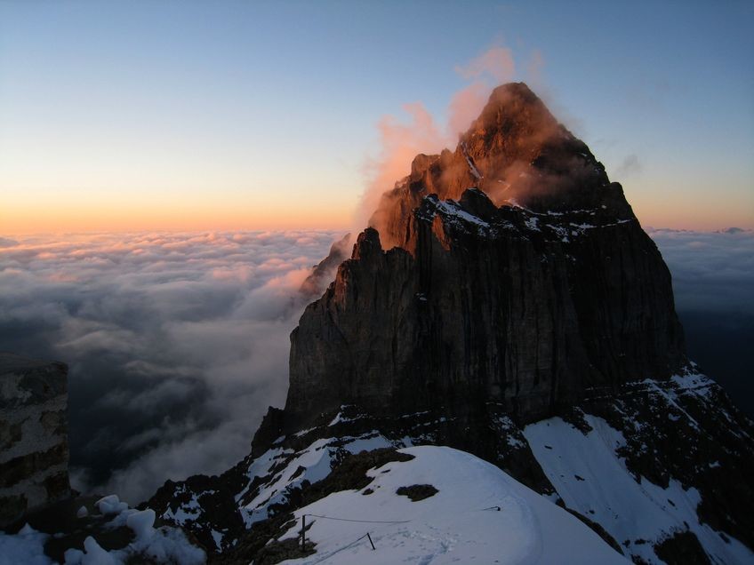 Coucher de soleil sur le Gstellihorn