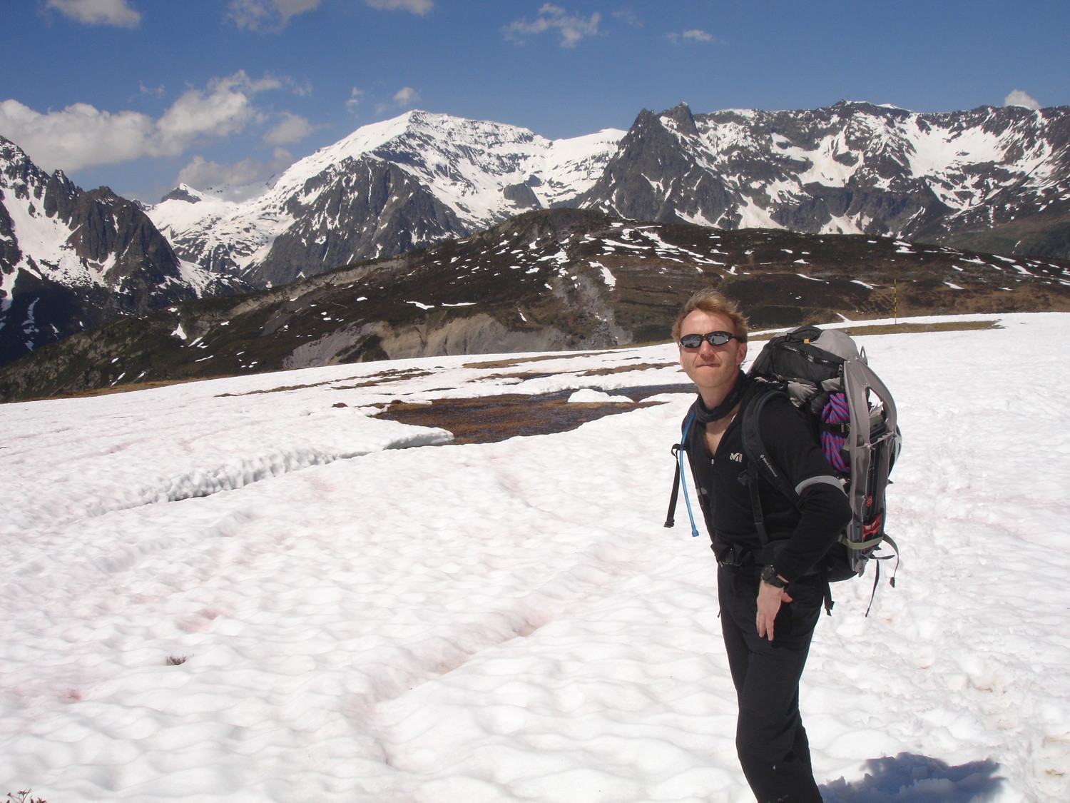 Nico dans la montée au refuge