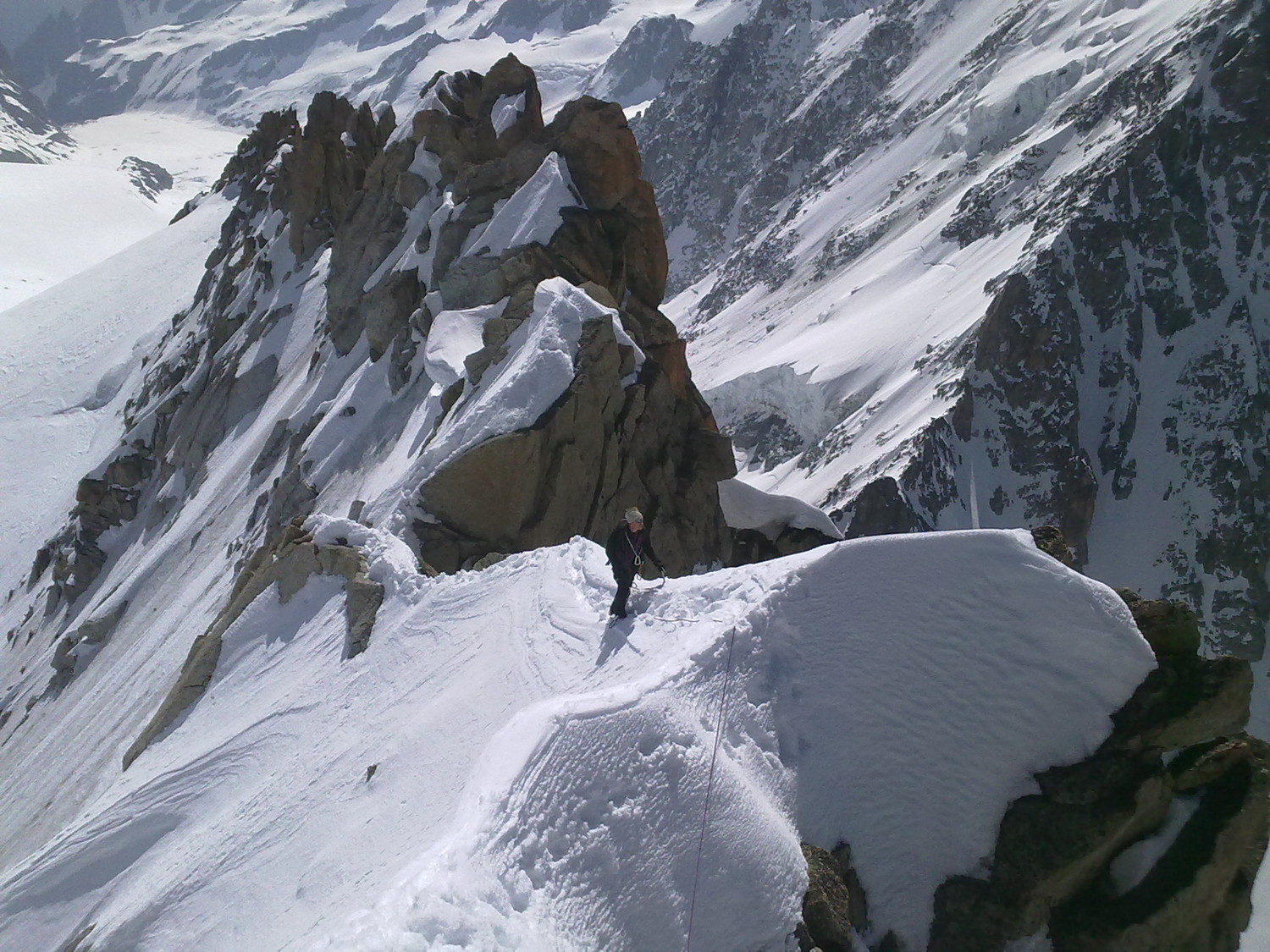 Nico sur l'arête Forbes