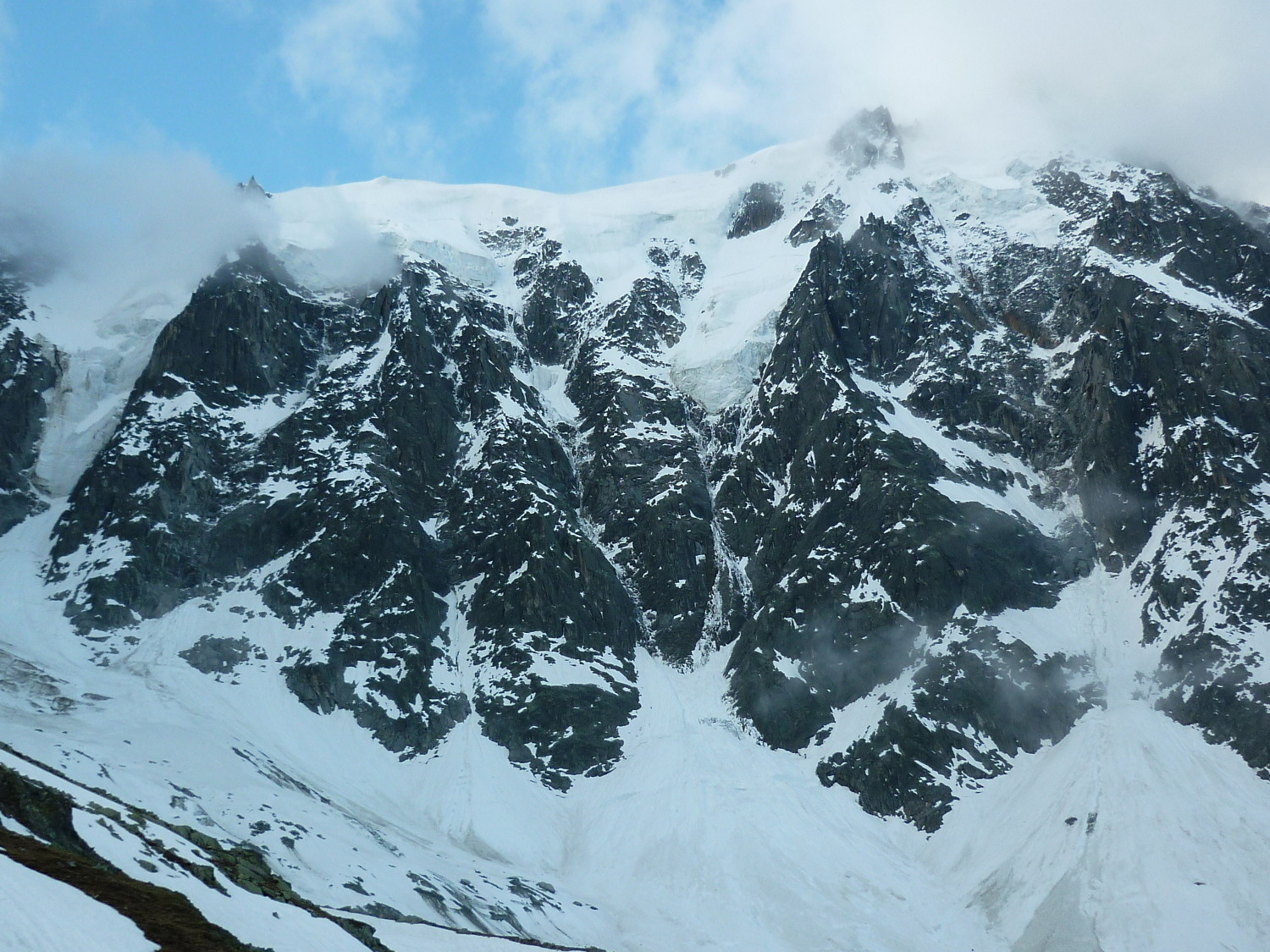 Face N de l'Aiguille du Midi, le 13 juin 2010