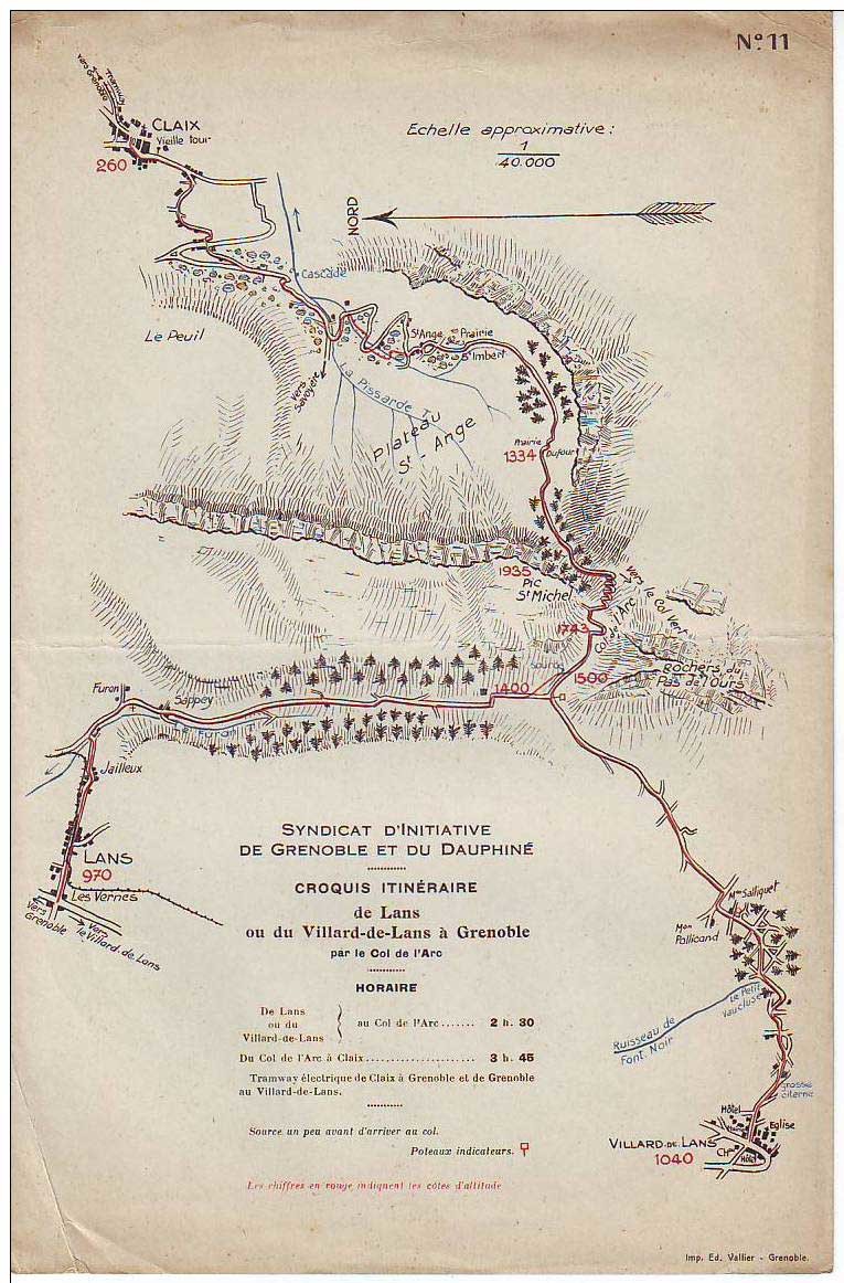 Parcours historique avec utilisation de l'ancien tramway de Grenoble à Lans en Vercors