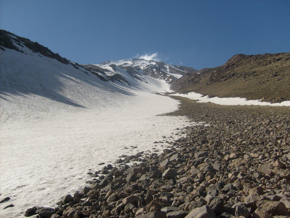 L'itiniraire depuis mon bivouac, 1800m au moins!