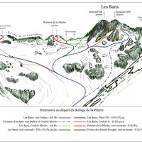 Itinéraires au départ du refuge de la Pilatte