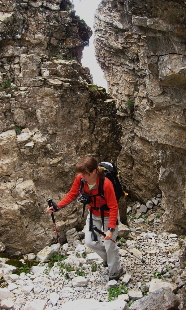 Coridor rocheux aux Dents de Cuchon