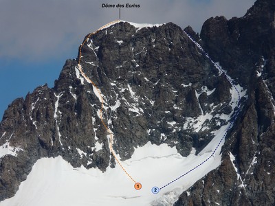 Dôme des Ecrins - face SSW Dôme des Ecrins - face SSW