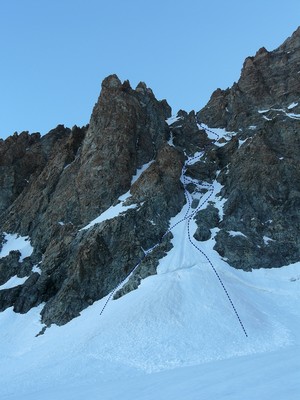 Couloir Young - itinéraire Couloir Young - itinéraire