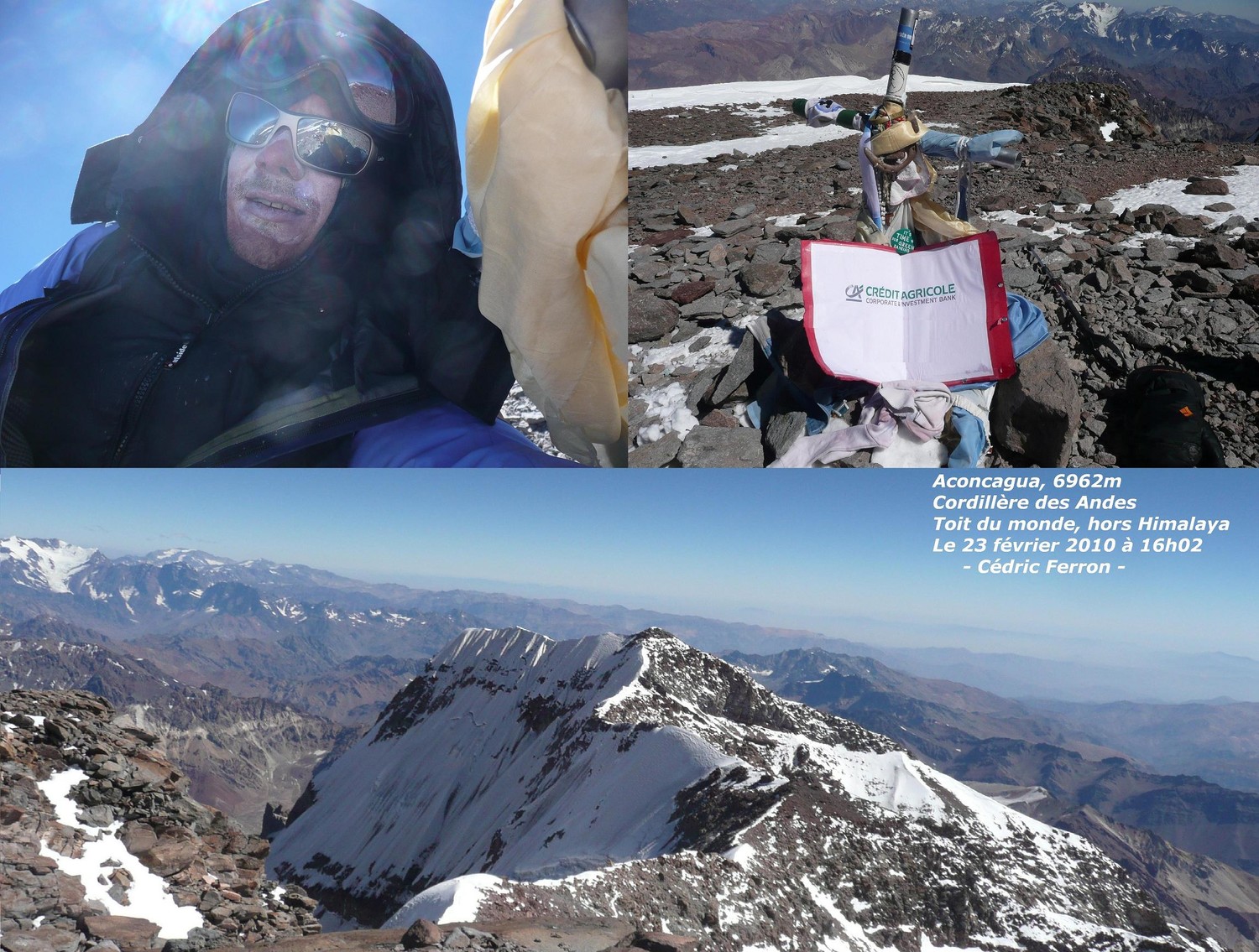 Cédric Ferron Aconcagua Summit 23 02 2010 16h02