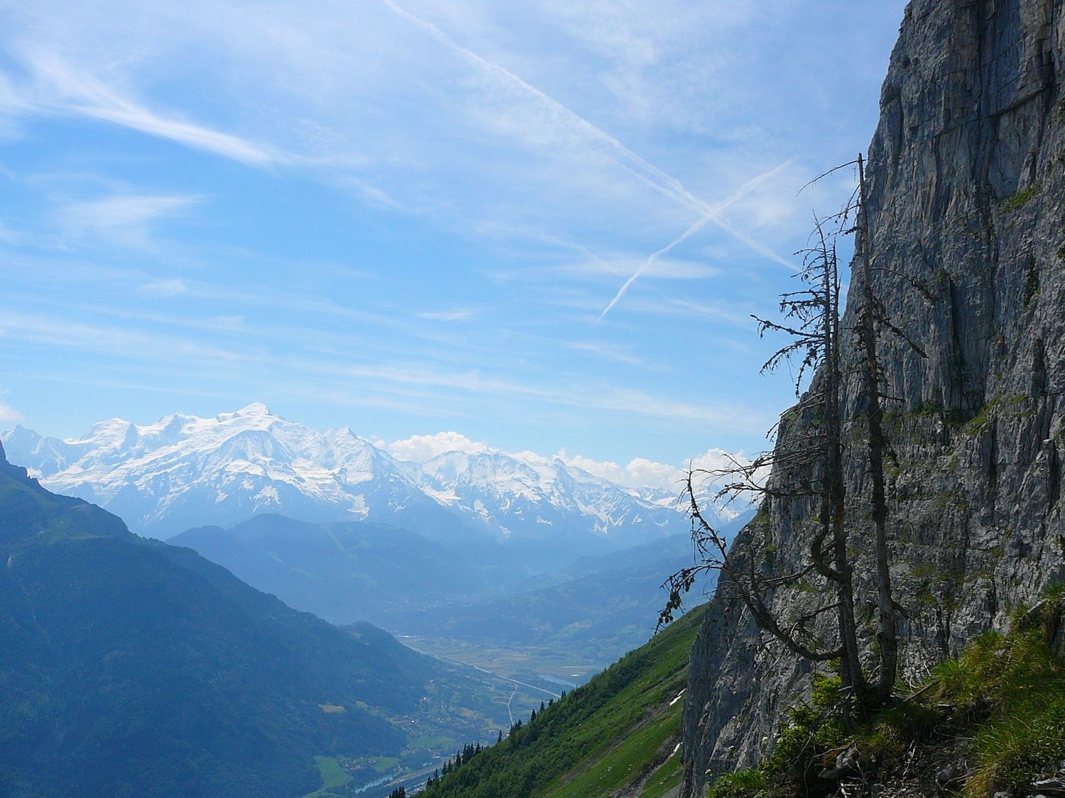 Le Mont Blanc depuis le passage ds Saix