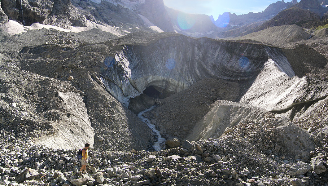 Le glacier de la Plate des Agneaux (aôut 2004)