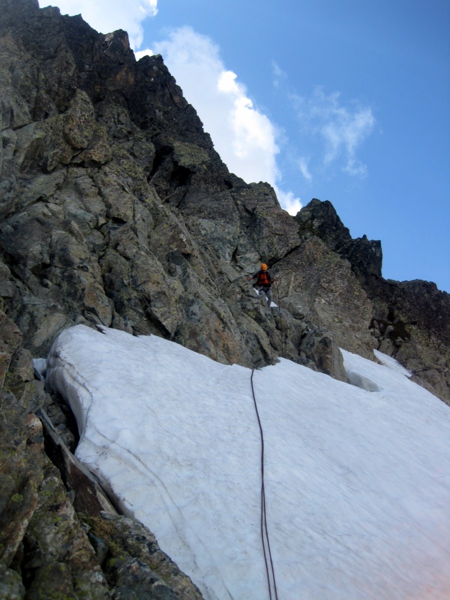 Dans la descente, avant le petit rappel