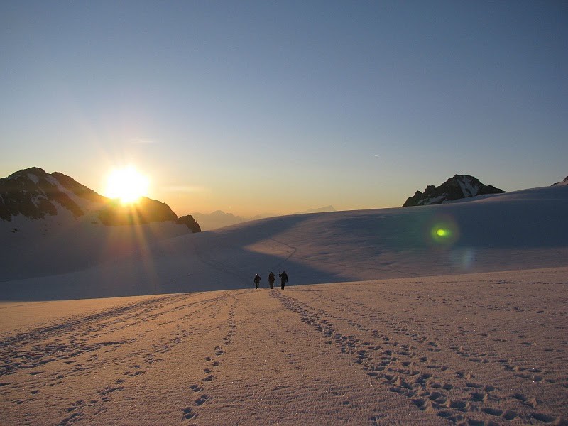 sur le glacier depuis Orny