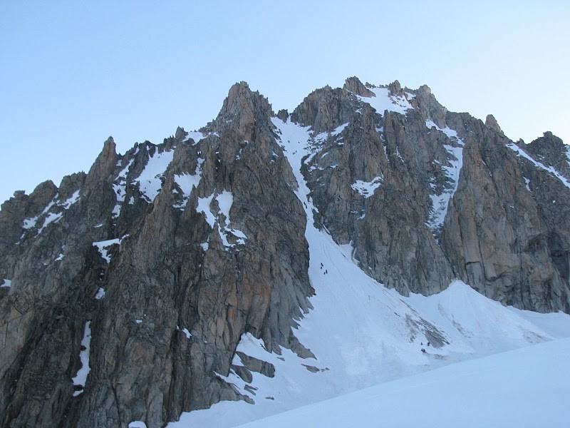 couloir pour monter à l'arête