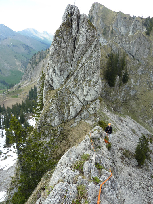 sur l'arête