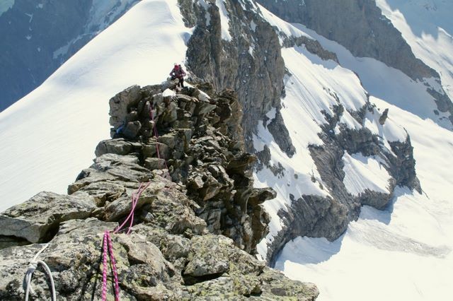 Sur l'arête NE du Râteau