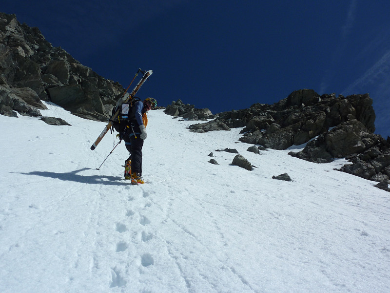 Dans la Face S de l'Aiguille de Péclet