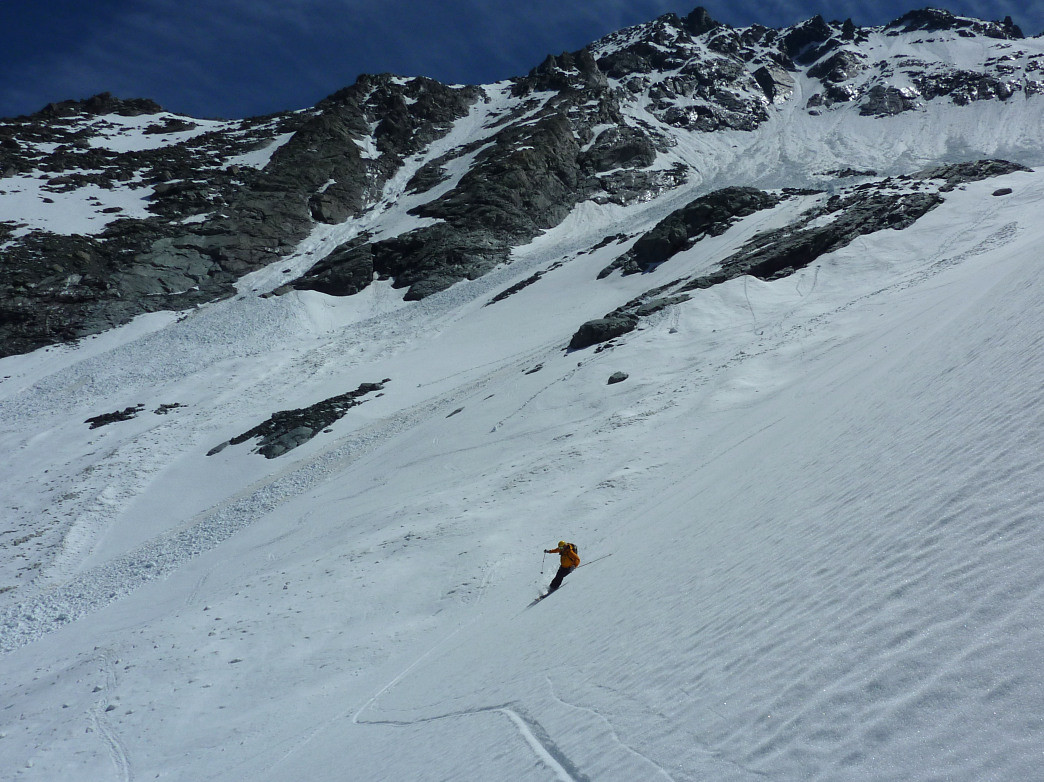 Neige lisse sur le Glacier de la Face W de Péclet