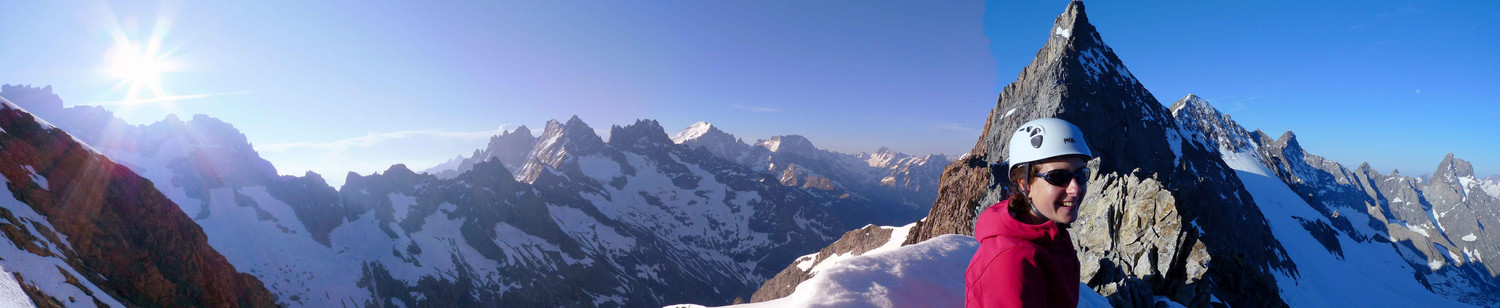 PANORAMA DEPUIS 3500M SUR L'ARETE SUD