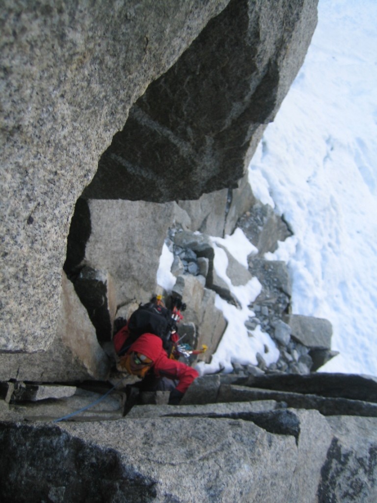 50 m d'escalade avant le couloir