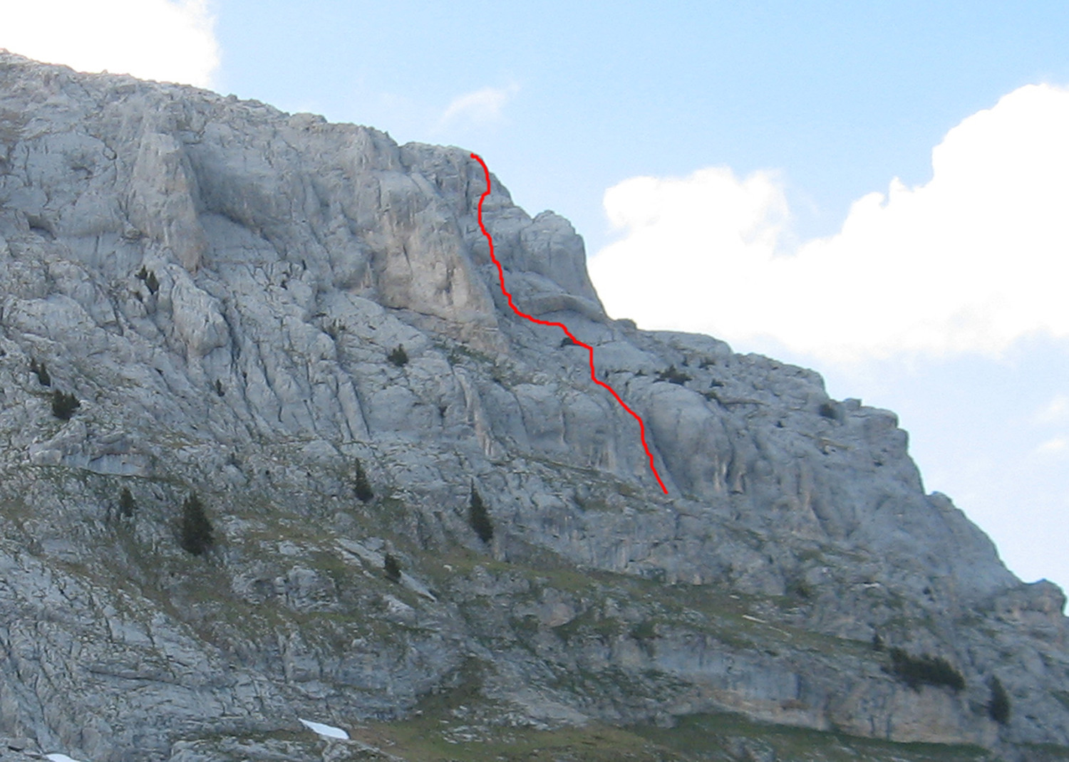 Arche à gauche, tracé aproximatif