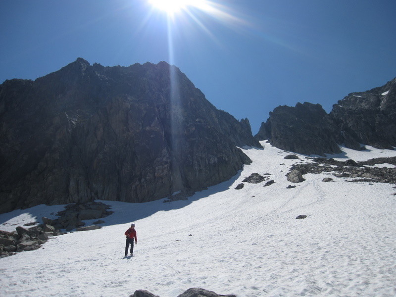 La face et le couloir de descente