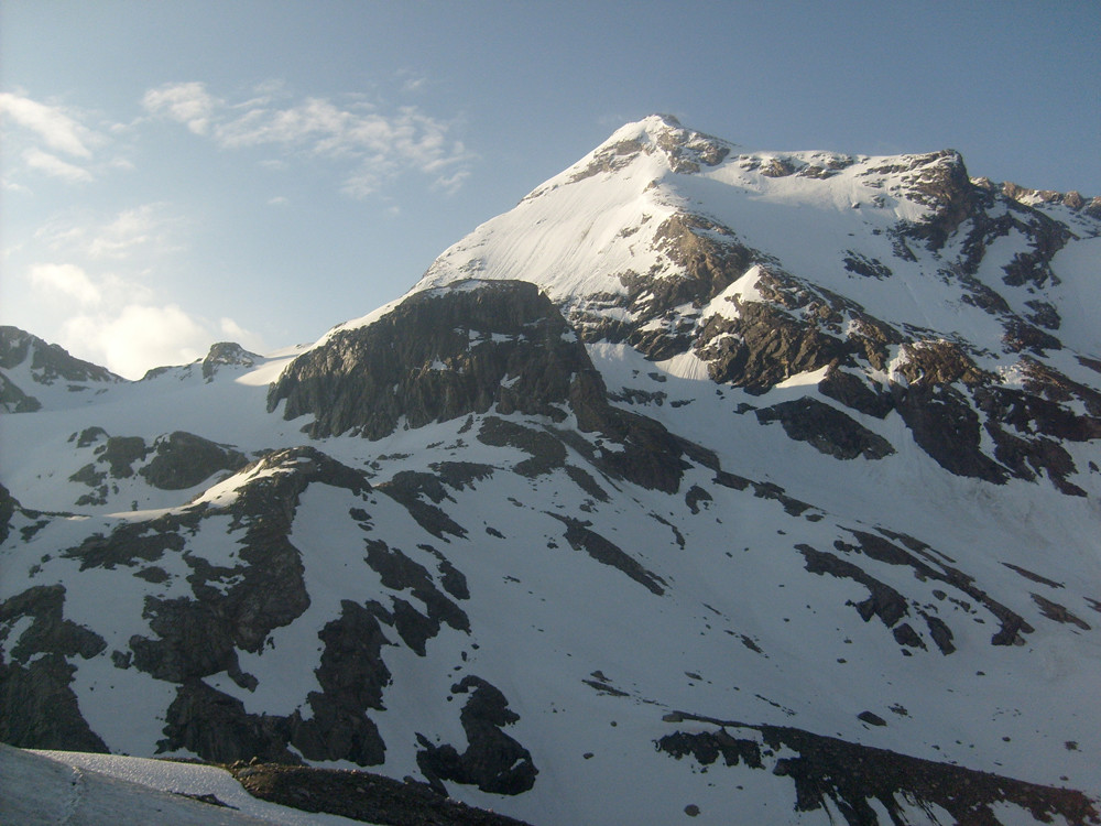 La face Nord ce jour là, très tôt au soleil