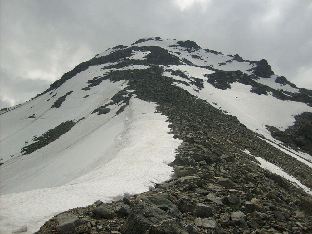 La descente vue du col