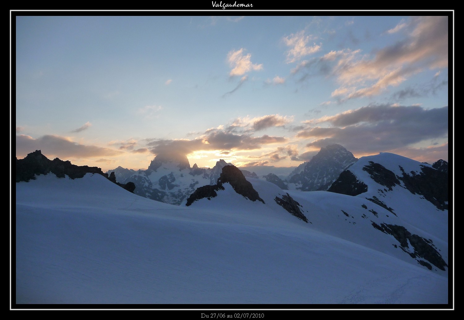 Levé de soleil depuis le glacier