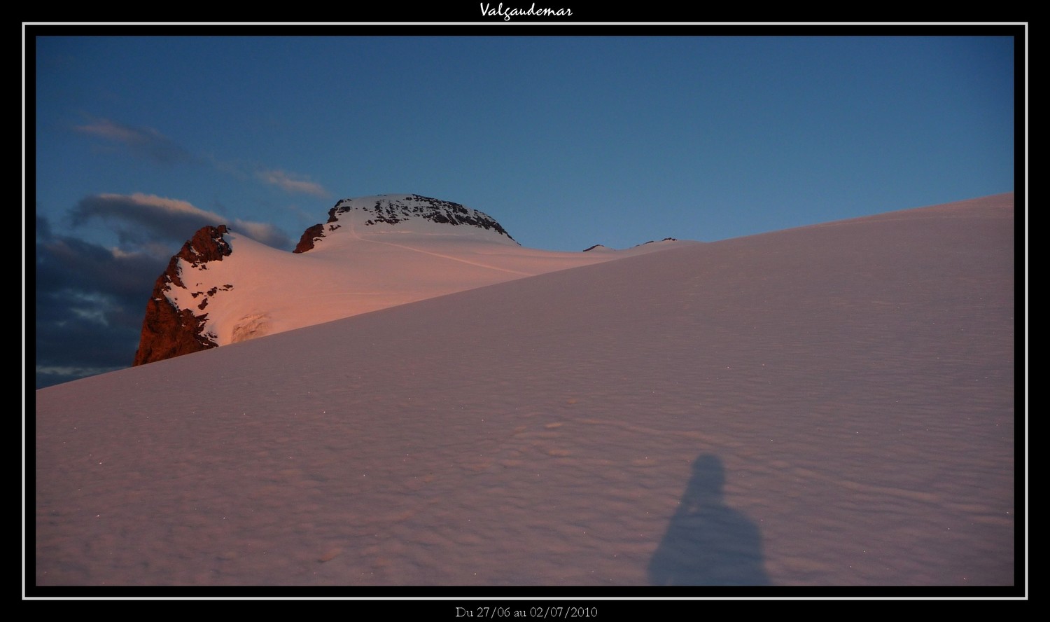 Premières lueurs du jours sur le glacier