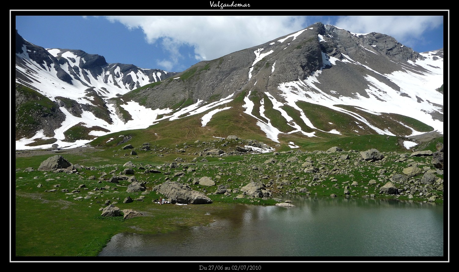 Du Lac de Vallonpierre, vue sur le col du même nom