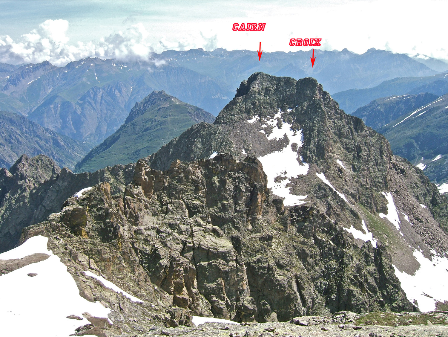 Becco Alto del Piz vue de Dente del Vallone.