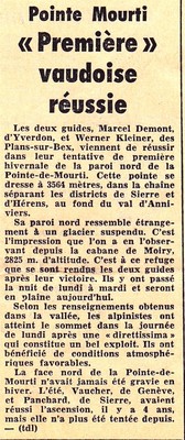 Hiver 1968, souvenirs, souvenirs; Werner est sorti du métier, Marcel est toujours pro à plein temps, Michel Vaucher nous a quittés pour les étoiles. 