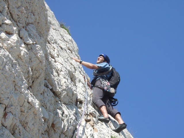 Guigui dans la variante de droite de L5